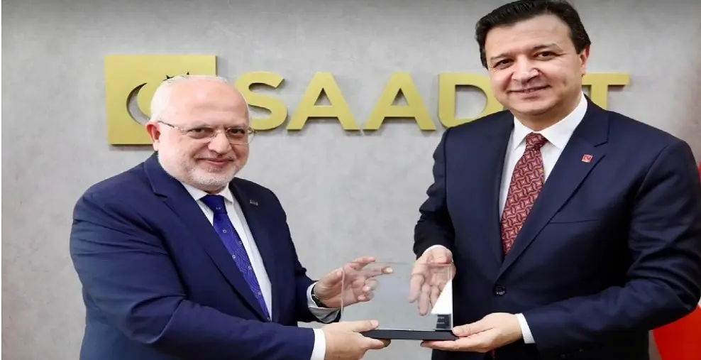 Genel Başkanımız ve değerli heyeti, Saadet Partisi Genel Başkanı Sayın Mahmut Arıkan’ı ziyaret etti.